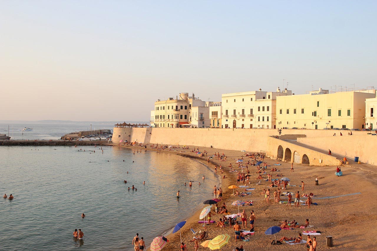 Beach in Galipoli, Puglia, Italy