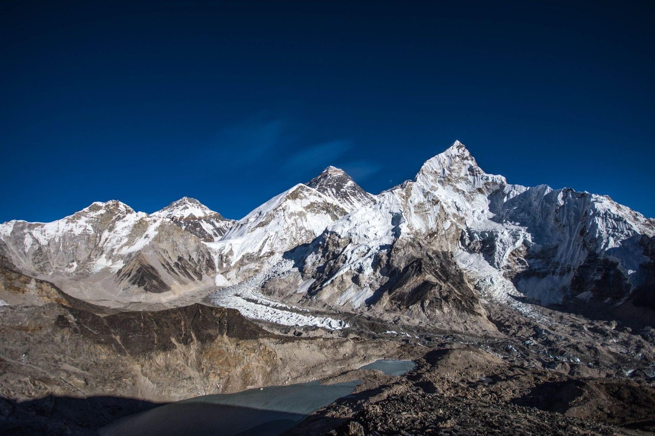 View of Mt Everest from Kala Patthar.