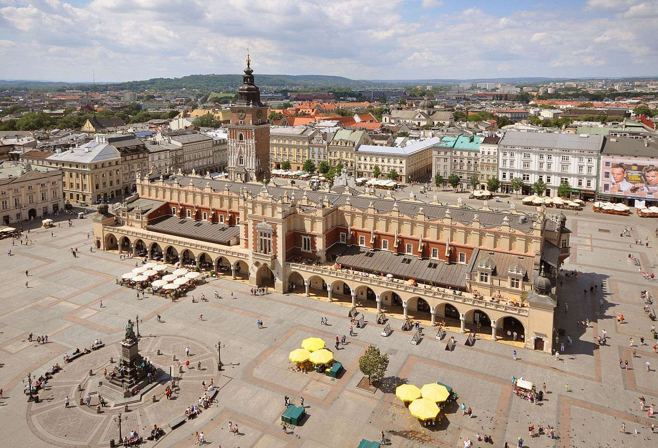 Sukiennice and the Main Market Square in Krakow